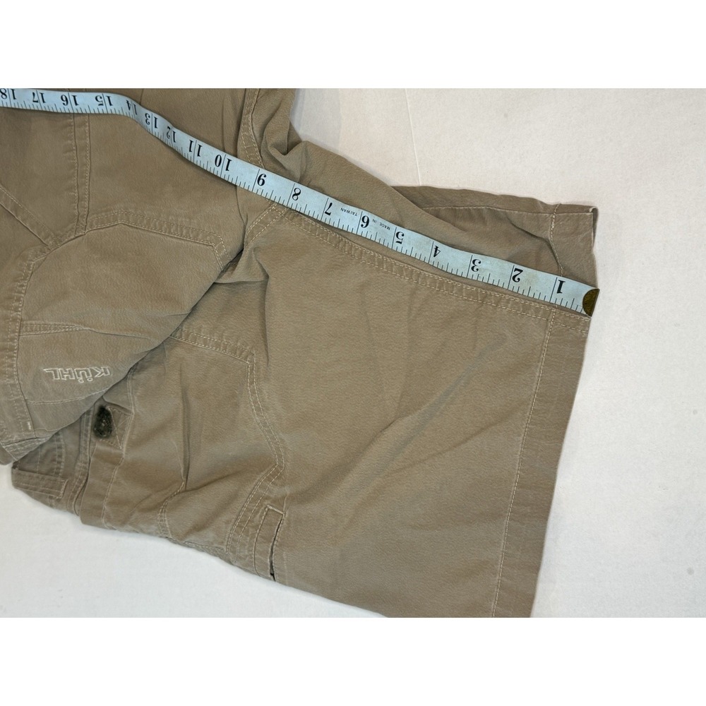 Kuhl Vintage Patina Dye Mens 32 Cargo Shorts Cotton Nylon Khaki Hiking Outdoor - Picture 4 of 10